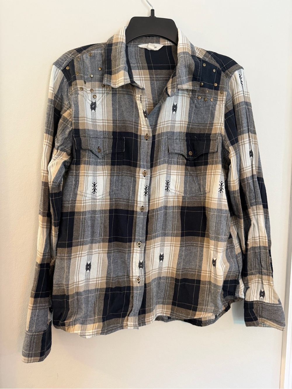 Lucky Brand Plaid Button Down Cotton Shirt - Large